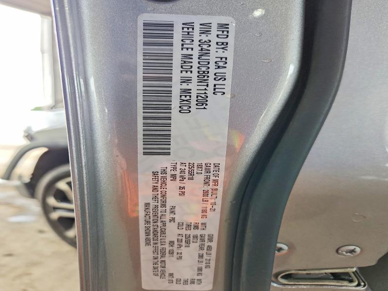 56953486 :رقم المزاد ، 3C4NJDCB6NT112061 vin ، 2022 Jeep Compass مزاد بيع
