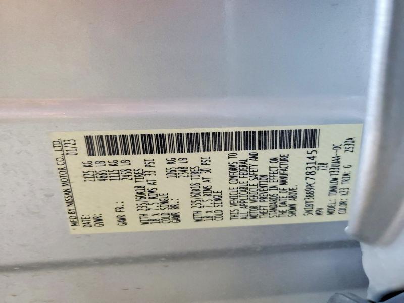 Продажа на аукционе авто 2023 Nissan Rogue, vin: 5N1BT3BB9PC783145, номер лота: 56926696