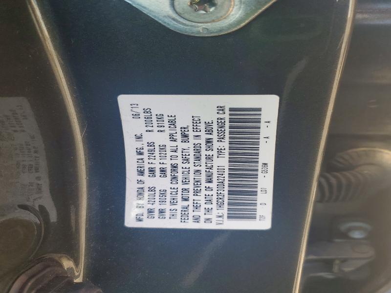 Aukcja sprzedaży 2013 Honda Accord, vin: 1HGCR2F30DA224001, numer aukcji: 56837966
