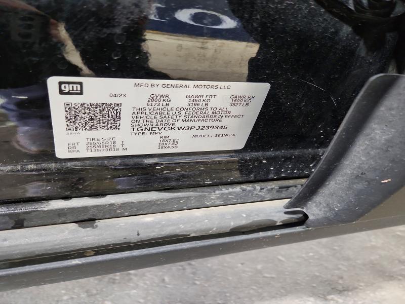 Aukcja sprzedaży 2023 Chevrolet Traverse, vin: 1GNEVGKW3PJ239345, numer aukcji: 57434406