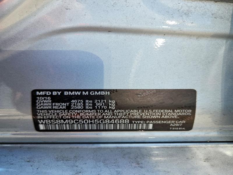 Aukcja sprzedaży 2017 Bmw M3, vin: WBS8M9C50H5G84688, numer aukcji: 58692786