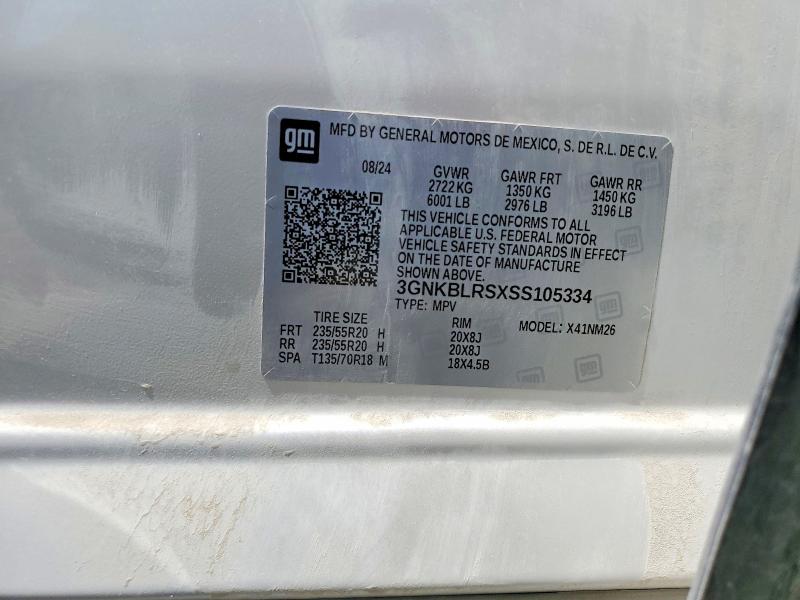 59093666 :رقم المزاد ، 3GNKBLRSXSS105334 vin ، 2025 Chevrolet Blazer مزاد بيع