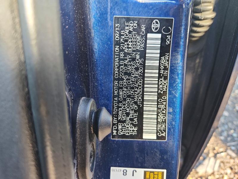 Продаж на аукціоні авто 2013 Toyota Prius, vin: JTDKN3DU0D1730175, номер лоту: 56938326