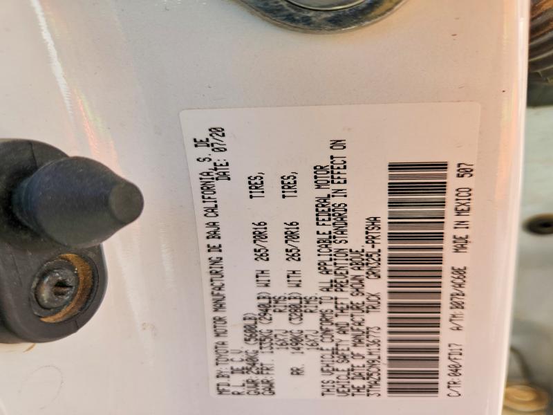 Aukcja sprzedaży 2020 Toyota Tacoma, vin: 3TMAZ5CN9LM136773, numer aukcji: 56676306