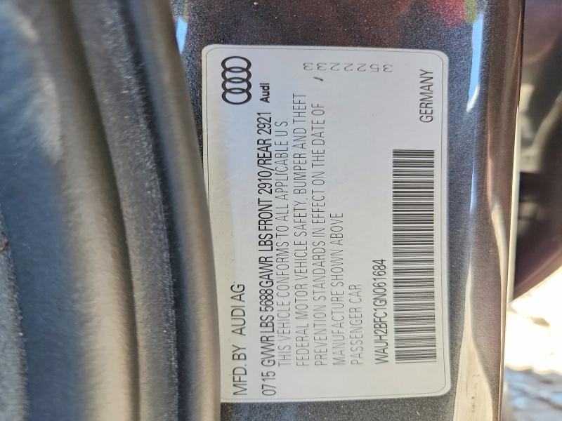 Aukcja sprzedaży 2016 Audi S6, vin: WAUH2BFC1GN061684, numer aukcji: 58081206