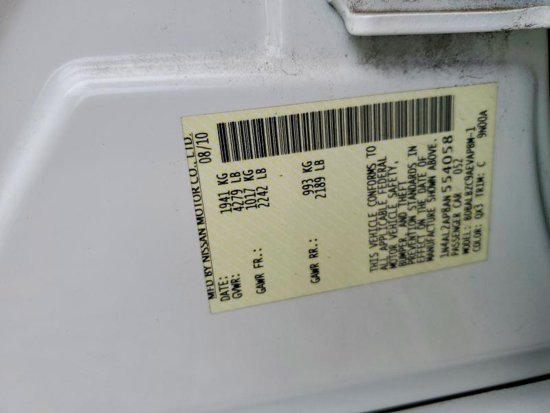 Aukcja sprzedaży 2010 Nissan Altima, vin: 1N4AL2AP8AN554058, numer aukcji: 58271166