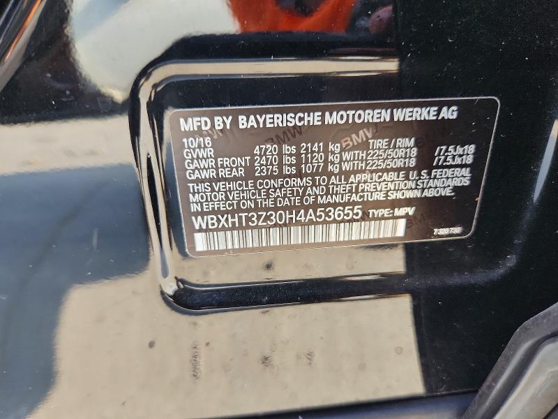 2017 Bmw X1 მანქანა იყიდება აუქციონზე, vin: WBXHT3Z30H4A53655, აუქციონის ნომერი: 57553556