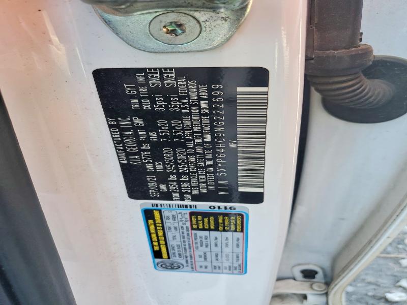 2022 Kia Telluride მანქანა იყიდება აუქციონზე, vin: 5XYP64HC9NG222699, აუქციონის ნომერი: 56775866