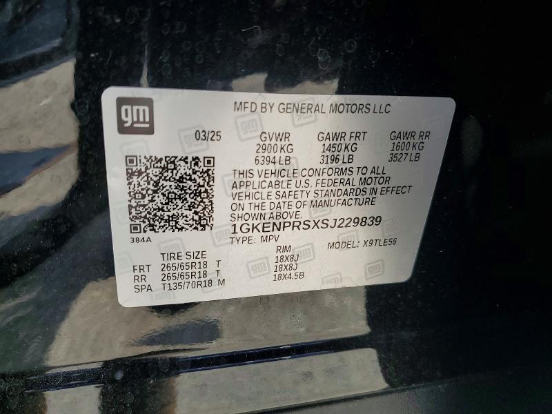 58508426 :رقم المزاد ، 1GKENPRSXSJ229839 vin ، 2025 Gmc Acadia مزاد بيع