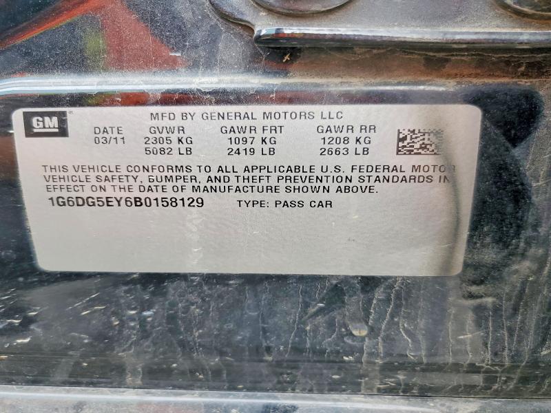 55081656 :رقم المزاد ، 1G6DG5EY6B0158129 vin ، 2011 Cadillac Cts مزاد بيع