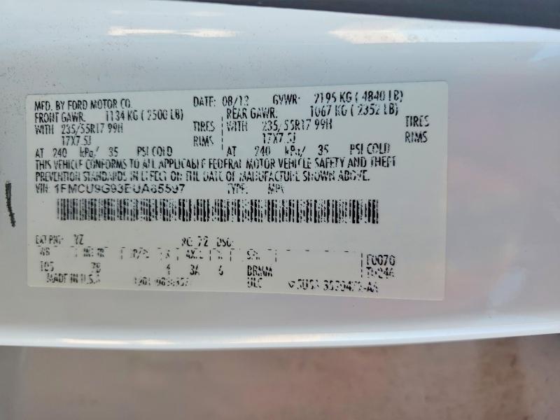Auction sale of the 2014 Ford Escape, vin: 1FMCU9G93EUA85597, lot number: 57404826