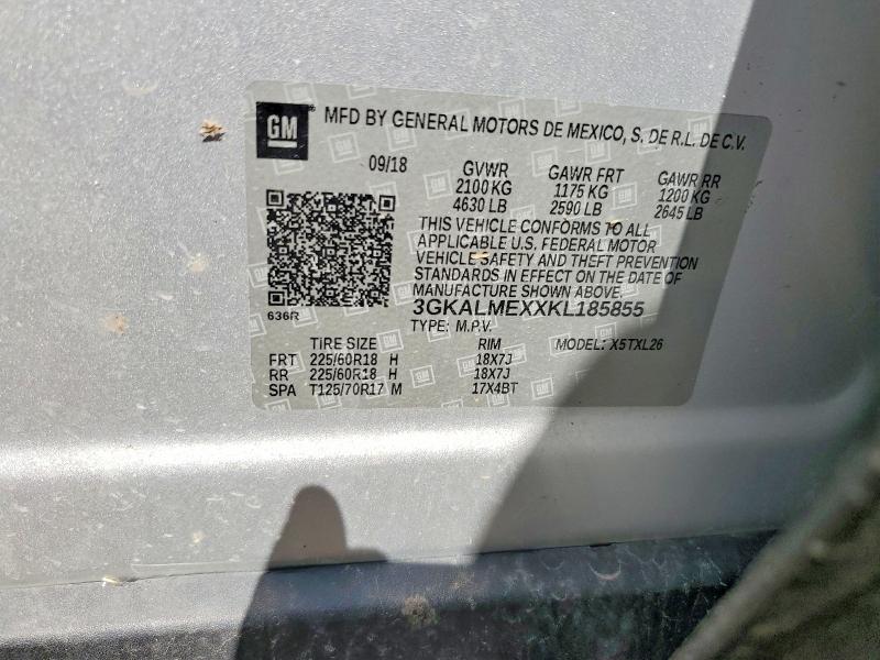 58227876 :رقم المزاد ، 3GKALMEXXKL185855 vin ، 2019 Gmc Terrain مزاد بيع
