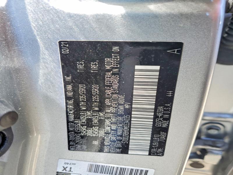 2021 Toyota Highlander მანქანა იყიდება აუქციონზე, vin: 5TDDZRBH0MS534035, აუქციონის ნომერი: 57599156