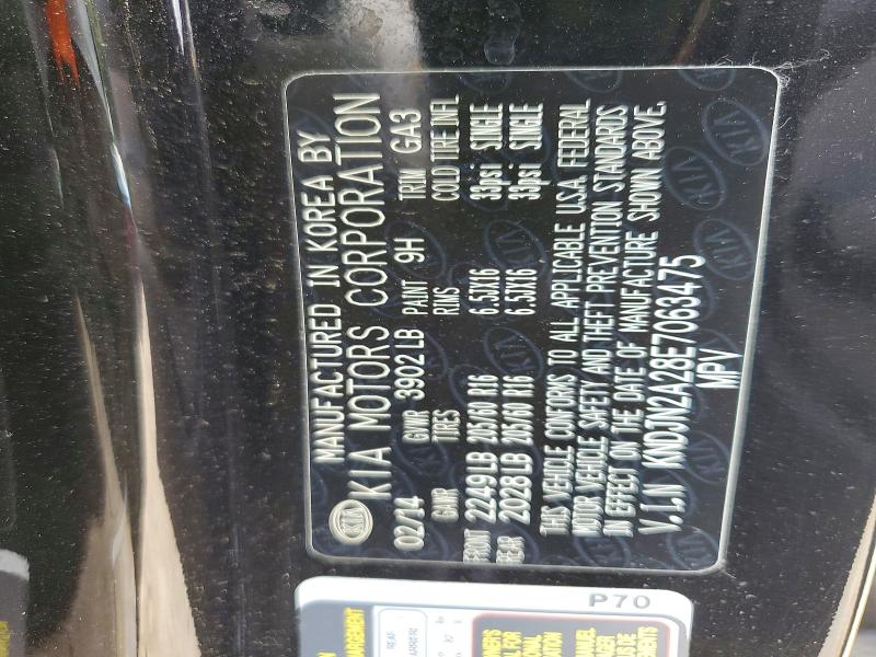 Aukcja sprzedaży 2014 Kia Soul, vin: KNDJN2A28E7063475, numer aukcji: 57461946
