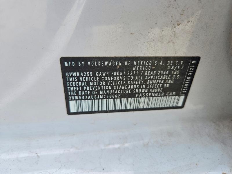 2018 Volkswagen Gti მანქანა იყიდება აუქციონზე, vin: 3VW547AU8JM256662, აუქციონის ნომერი: 57550506