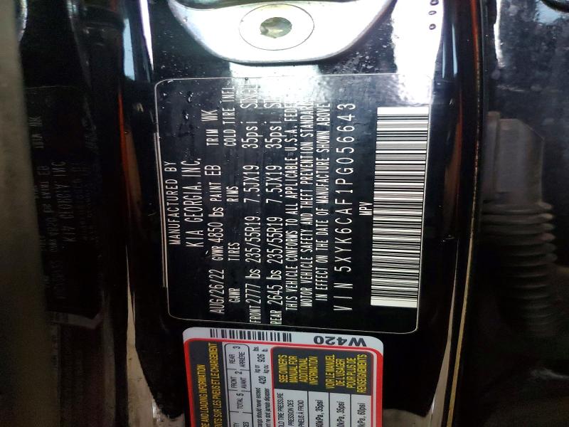 2023 Kia Sportage მანქანა იყიდება აუქციონზე, vin: 5XYK6CAF1PG056643, აუქციონის ნომერი: 57676906