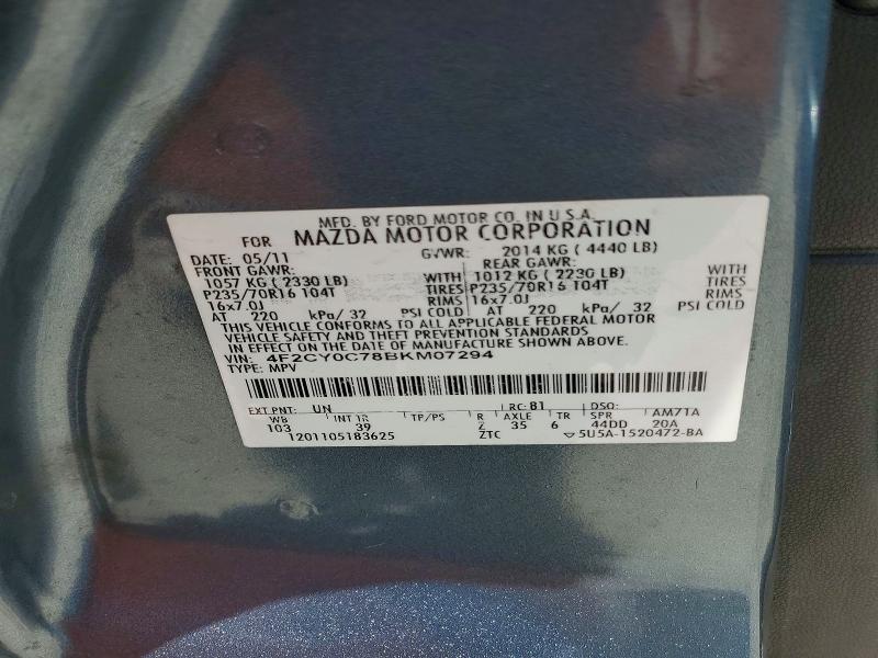 Aukcja sprzedaży 2011 Mazda Tribute, vin: 4F2CY0C78BKM07294, numer aukcji: 57088546