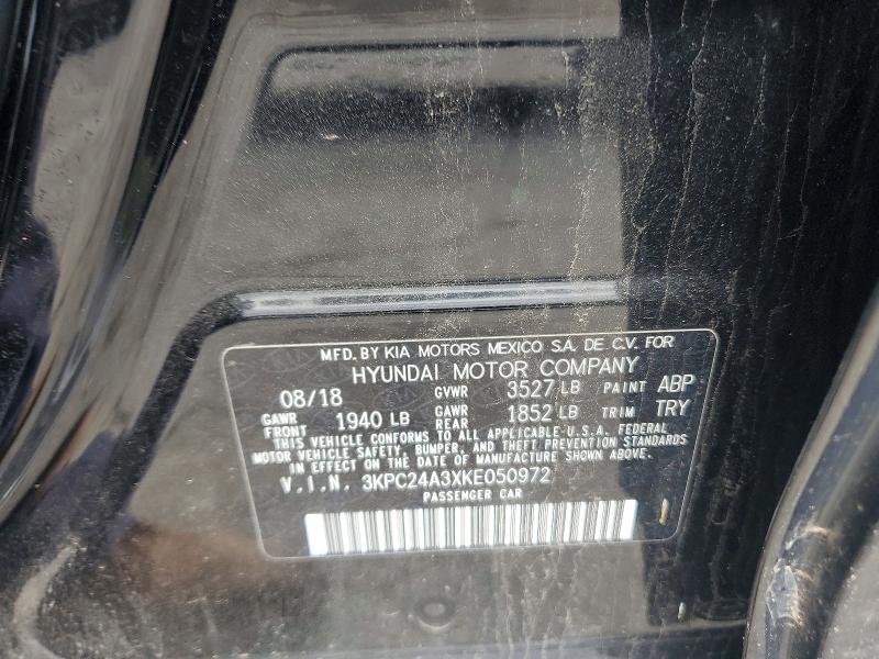 Продажа на аукционе авто 2019 Hyundai Accent, vin: 3KPC24A3XKE050972, номер лота: 52098916