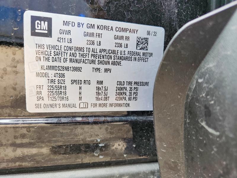 Aukcja sprzedaży 2022 Buick Encore Gx, vin: KL4MMDS28NB139892, numer aukcji: 58713636