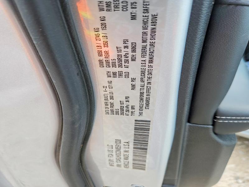58057876 :رقم المزاد ، 1C4RJHDG3N8591038 vin ، 2022 Jeep Grand Cherokee مزاد بيع