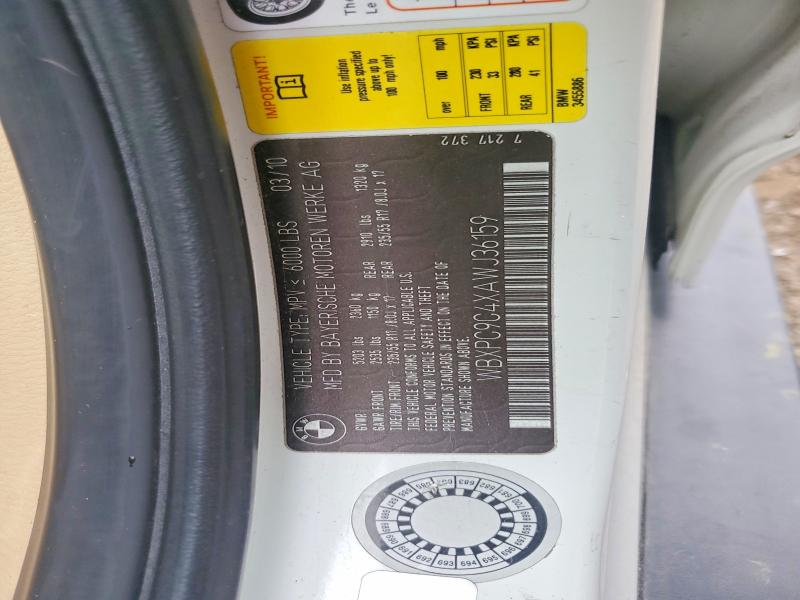 Aukcja sprzedaży 2010 Bmw X3, vin: WBXPC9C4XAWJ36159, numer aukcji: 56495196