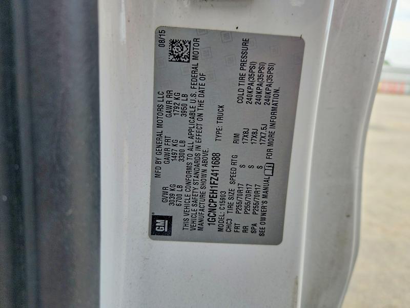 2015 Chevrolet Silverado მანქანა იყიდება აუქციონზე, vin: 1GCNCPEH1FZ411688, აუქციონის ნომერი: 56807596