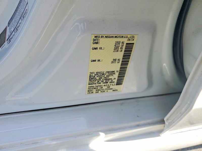 Продажа на аукционе авто 2014 Nissan Altima, vin: 1N4AL3AP4EC405752, номер лота: 55735516