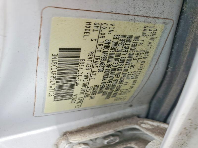Продажа на аукционе авто 2011 Nissan Versa, vin: 3N1BC1AP2BL463705, номер лота: 57562006