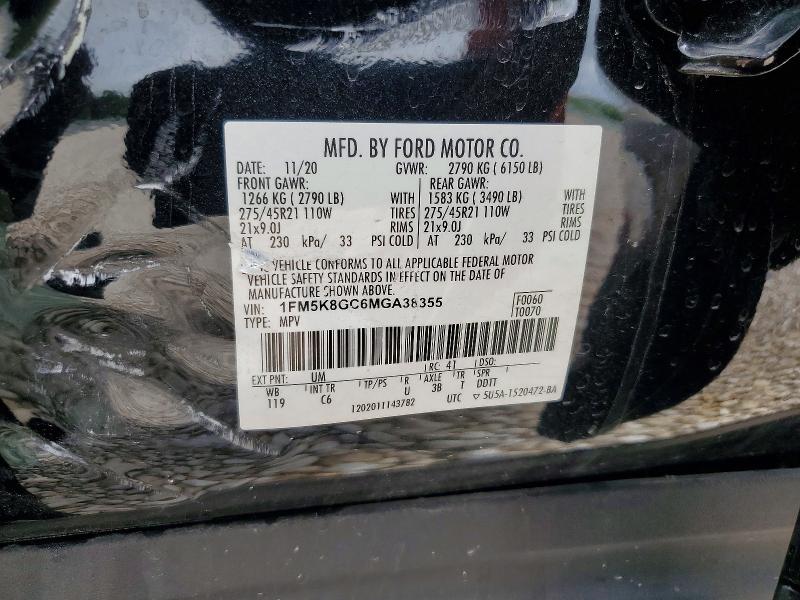 Продажа на аукционе авто 2021 Ford Explorer, vin: 1FM5K8GC6MGA38355, номер лота: 55933866