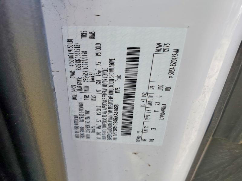 Aukcja sprzedaży 2024 Ford Transit, vin: 1FTBR1C80RKA64658, numer aukcji: 58422056