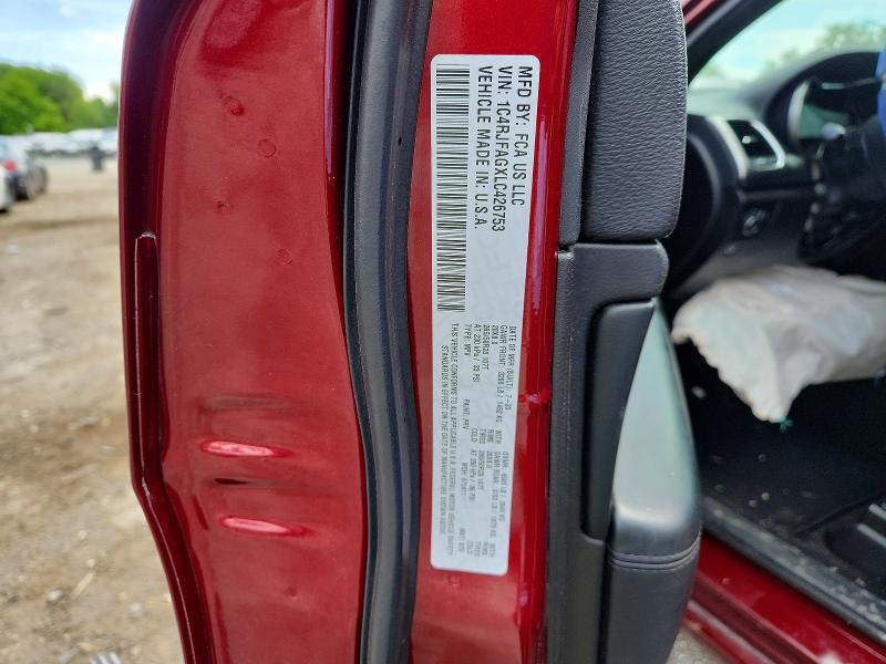 Aukcja sprzedaży 2020 Jeep Grand Cherokee, vin: 1C4RJFAGXLC426753, numer aukcji: 55564276