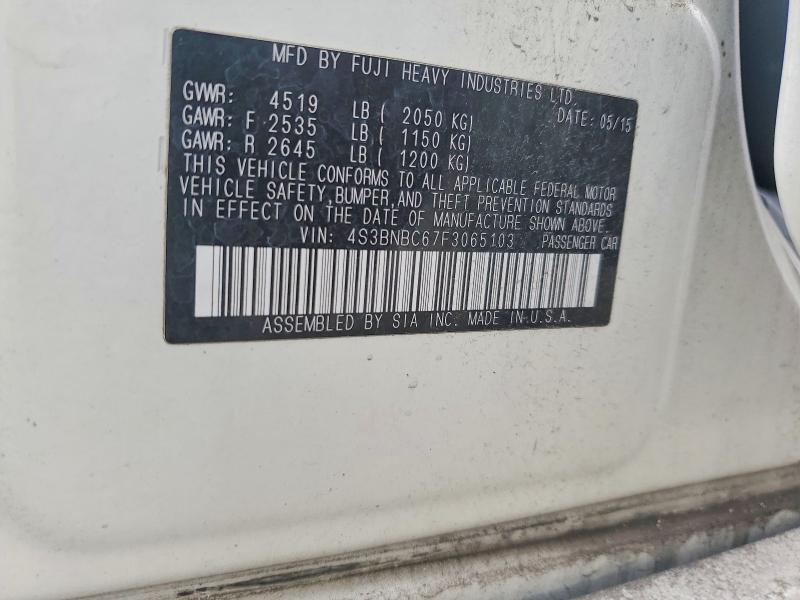 Продаж на аукціоні авто 2015 Subaru Legacy, vin: 4S3BNBC67F3065103, номер лоту: 58394686