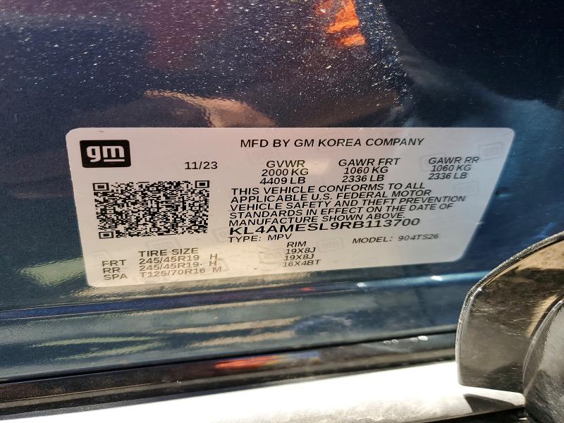 2024 Buick Encore მანქანა იყიდება აუქციონზე, vin: KL4AMESL9RB113700, აუქციონის ნომერი: 55764446