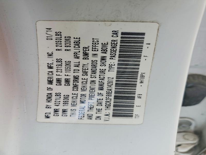 Aukcja sprzedaży 2014 Honda Accord, vin: 1HGCR2F86EA142612, numer aukcji: 57575096