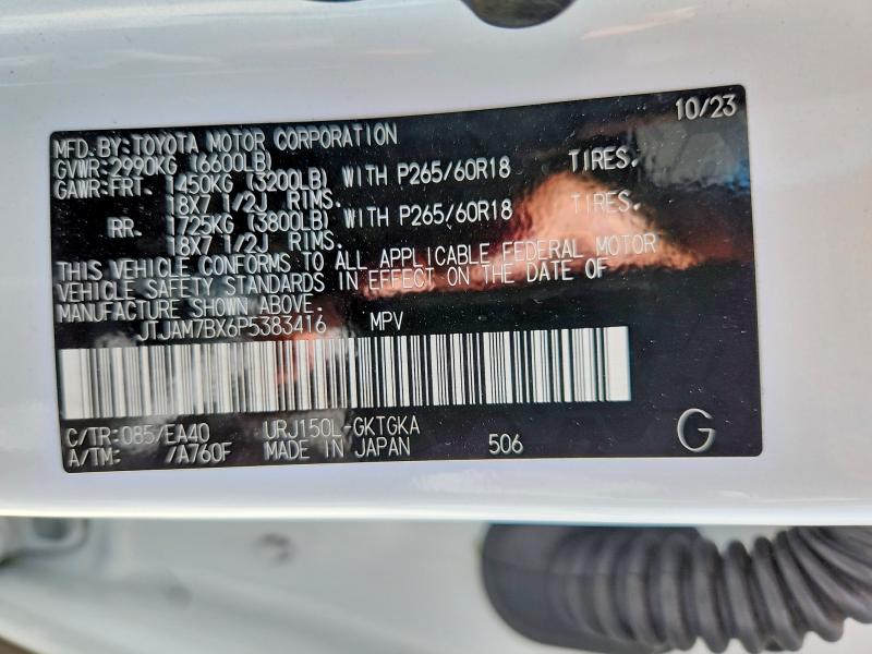 Aukcja sprzedaży 2023 Lexus Gx, vin: JTJAM7BX6P5383416, numer aukcji: 85453155