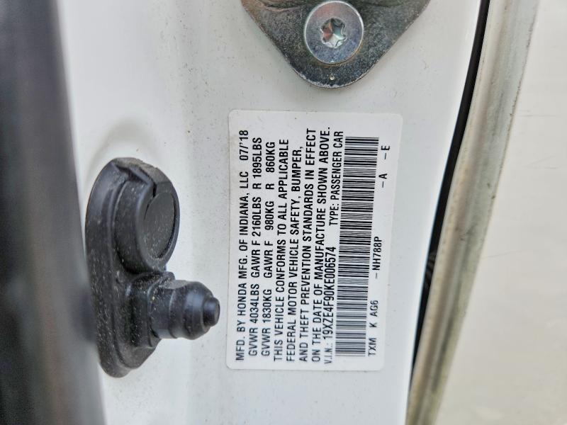 Продажа на аукционе авто 2019 Honda Insight, vin: 19XZE4F90KE006574, номер лота: 57618266