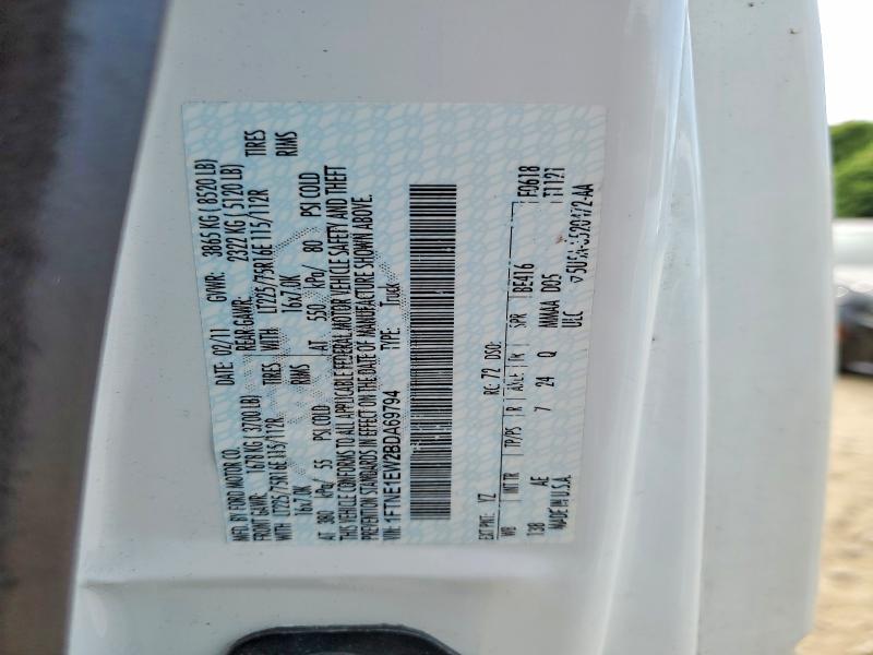 2011 Ford Econoline მანქანა იყიდება აუქციონზე, vin: 1FTNE1EW2BDA69794, აუქციონის ნომერი: 57780886