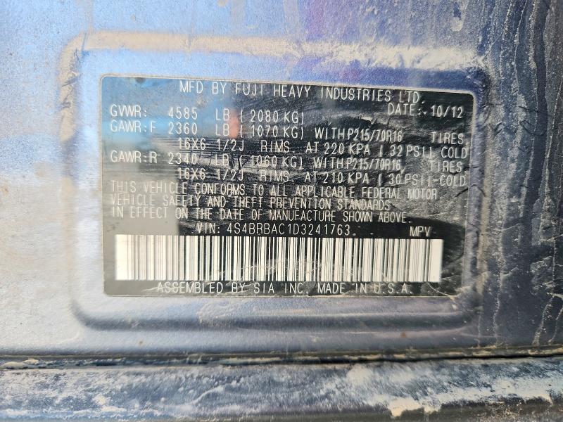 56401076 :رقم المزاد ، 4S4BRBAC1D3241763 vin ، 2013 Subaru Outback مزاد بيع