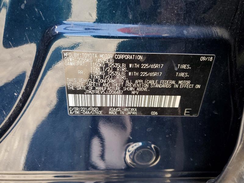 Продажа на аукционе авто 2018 Toyota Rav4, vin: JTMZFREV5JJ206487, номер лота: 58235236