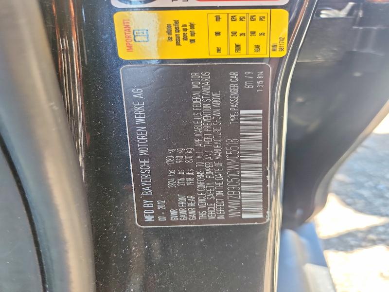 Продаж на аукціоні авто 2012 Mini Cooper, vin: WMWZB3C51CWM05518, номер лоту: 58293226