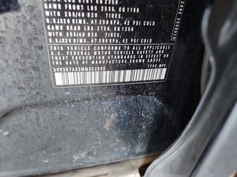 2021 Volkswagen Tiguan მანქანა იყიდება აუქციონზე, vin: 3VV3B7AX3MM052898, აუქციონის ნომერი: 58178786