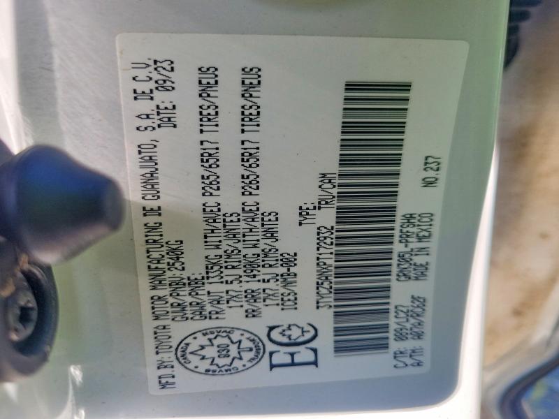 54149526 :رقم المزاد ، 3TYCZ5ANXPT172932 vin ، 2023 Toyota Tacoma مزاد بيع