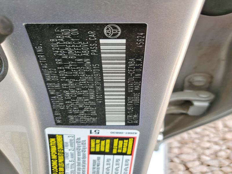2023 Toyota Camry მანქანა იყიდება აუქციონზე, vin: 4T1C11AK3PU097015, აუქციონის ნომერი: 56699586