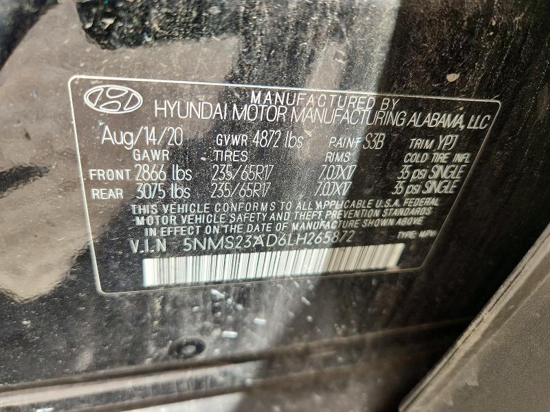 Aukcja sprzedaży 2020 Hyundai Santa Fe, vin: 5NMS23AD6LH265872, numer aukcji: 57742696