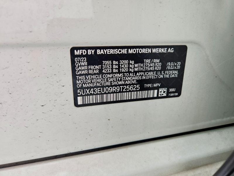 Aukcja sprzedaży 2024 Bmw X5, vin: 5UX43EU09R9T25625, numer aukcji: 56661716