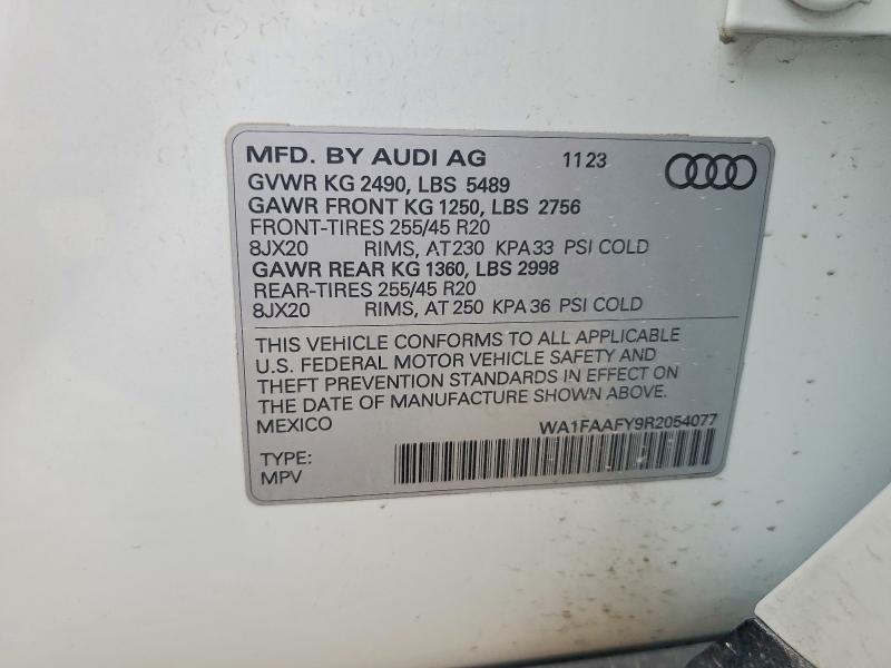 Aukcja sprzedaży 2024 Audi Q5, vin: WA1FAAFY9R2054077, numer aukcji: 56055486