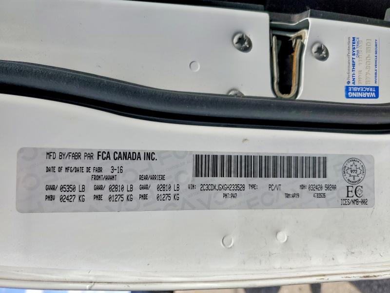 2016 Dodge Charger მანქანა იყიდება აუქციონზე, vin: 2C3CDXJGXGH233528, აუქციონის ნომერი: 55397616