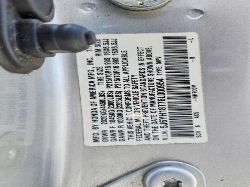 59144516 :رقم المزاد ، 5J6YH18776L000954 vin ، 2006 Honda Element مزاد بيع