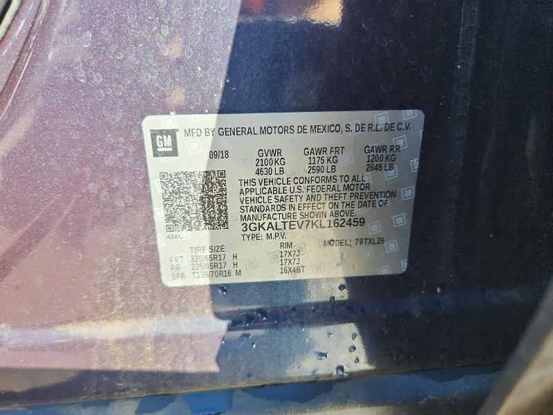 Продажа на аукционе авто 2019 Gmc Terrain, vin: 3GKALTEV7KL162459, номер лота: 55635196