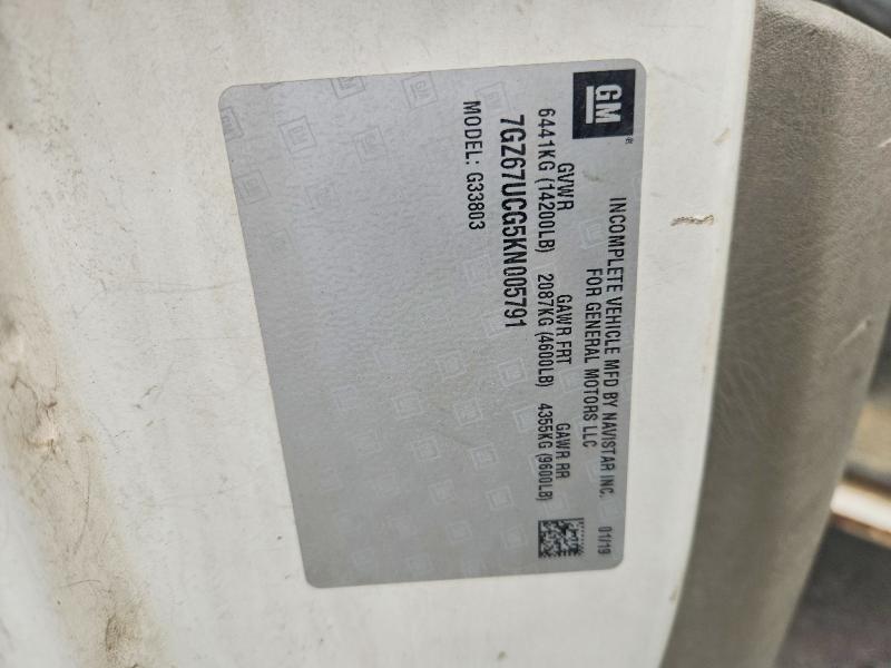 Aukcja sprzedaży 2019 Gmc Savana, vin: 7GZ67UCG5KN005791, numer aukcji: 58441876